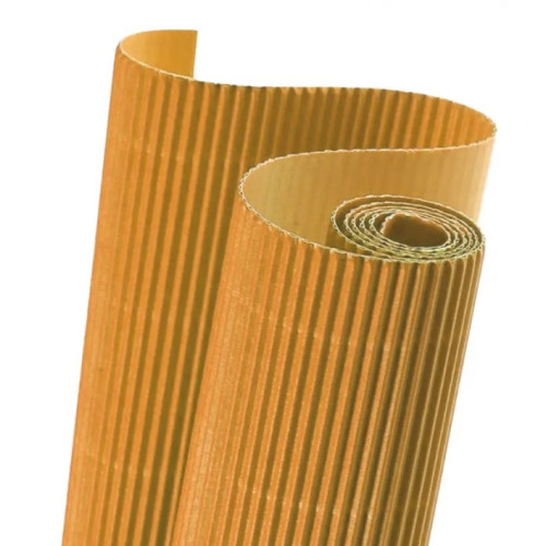 Картон Folia гофрированный Corrugated board E-Flute, 50x70 см, №14 Banana yellow Бананово-желтый