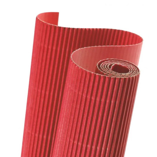 Картон Folia гофрированный Corrugated board E-Flute, 50x70 см, №20 Hot red Темно-красный