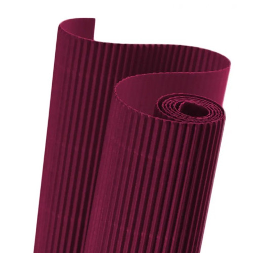 Картон Folia гофрированный Corrugated board E-Flute, 50x70 см, №24 Bordeaux red Бордовый