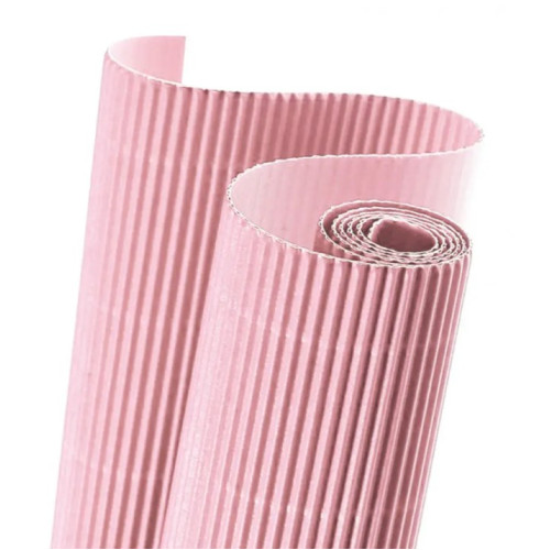 Картон Folia гофрированный Corrugated board E-Flute, 50x70 см, №26 Rose Светло-розовый
