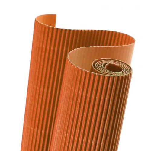 Картон Folia гофрированный Corrugated board E-Flute, 50x70 см, №40 Orange Оранжевый
