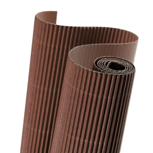 Картон Folia гофрированный Corrugated board E-Flute, 50x70 см, №85 Brown Коричневый