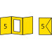 Заготовка для открытки Паспарту прямоугольное №14 Желтый Folia Passepartouts, 10.5x15см, 1 шт