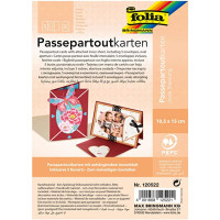 Заготовка для листівки Паспарту прямокутна №20 Темно-червоний Folia Passepartouts, 10.5x15см, 1 шт