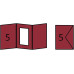 Заготовка для открытки Паспарту прямоугольная №22 Бордовый Folia Passepartouts, 10.5x15см, 1 шт