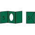 Заготовка для открытки Паспарту прямоугольная №58 Зеленый Folia Passepartouts, 10.5x15см, 1 шт