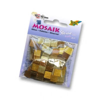 Мозаика коричневая глитерная Folia Glitter assortments 45 гр, 10x10 мм 190 шт