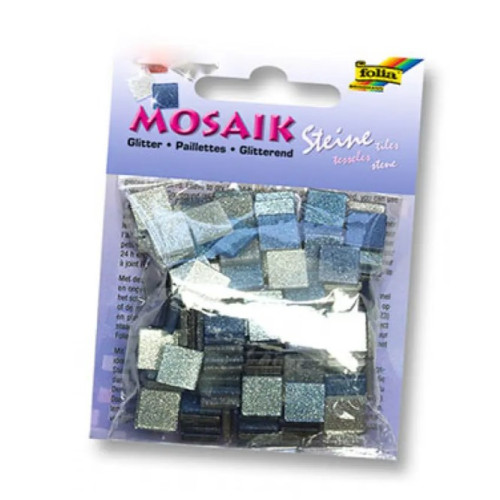 Глітерна мозаїка Folia Glitter assortments 45 г, 5x5 мм 700 шт, синя
