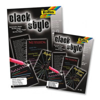 Альбом черной бумаги для набросков Folia Black А4 21х29,7 см, 100 г/м2, 10 листов