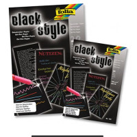 Альбом чорного паперу для нарисів Folia Black А5 14,8х21 см, 100 г/м2, 10 аркушів