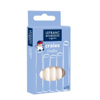 Набір білої крейди Chalks Box of 10 white chalks 10 шт Lefranc Bourgeois