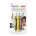 Набір пензлів для гриму Snazaroo Brush Pen, 3x2 мл, оливковий, жовтий, коричневий