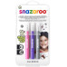 Набор кистей для грима Snazaroo Brush Pen, 3x2 мл, розовый, фиолетовый, серебряный