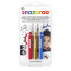 Набор кистей для грима Snazaroo Brush Pen, 3x2 мл, синий, золотой, красный