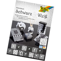 Набор бумаги дизайнерской Folia Designers Pads 80/270 гр, 24х34 см, Black/white Черно-белые, 26 листов