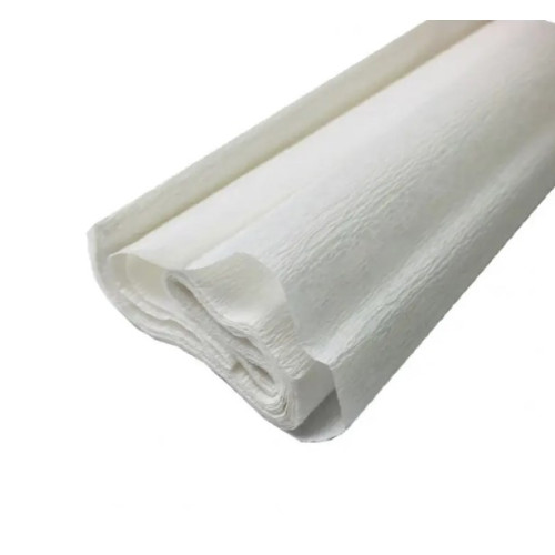 Бумага-крепон Folia Crepe paper 32 гр, 50x250 см, №100 White Белый