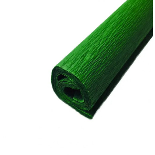 Папір-крепон Folia Crepe paper 32 гр, 50x250 см, №141 Moss green тьмяно-зелений