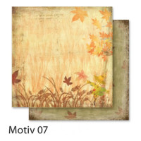 Бумага для скрапбукинга Design Papers Autumn Осень 190 гр, 30,5x30,5 см, №07
