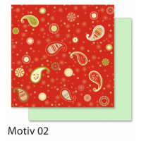 Бумага для скрапбукинга Design Papers Christmas Рождество 190 гр, 30,5x30,5 см, №02