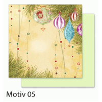 Бумага для скрапбукинга Design Papers Christmas Рождество 190 гр, 30,5x30,5 см, №05