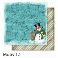 Бумага для скрапбукинга Design Papers Christmas Рождество 190 гр, 30,5x30,5 см, №12