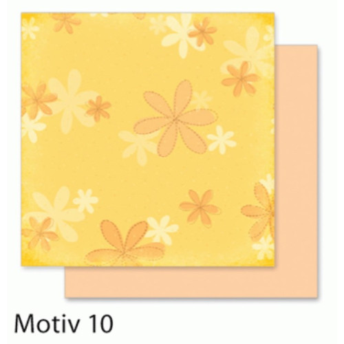 Бумага для скрапбукинга Design Papers Flowers Цветы 190 гр, 30,5x30,5 см, №02