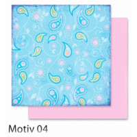 Бумага для скрапбукинга Design Papers Flowers Цветы 190 гр, 30,5x30,5 см, №04
