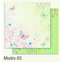 Бумага для скрапбукинга Design Papers Flowers Цветы 190 гр, 30,5x30,5 см, №05