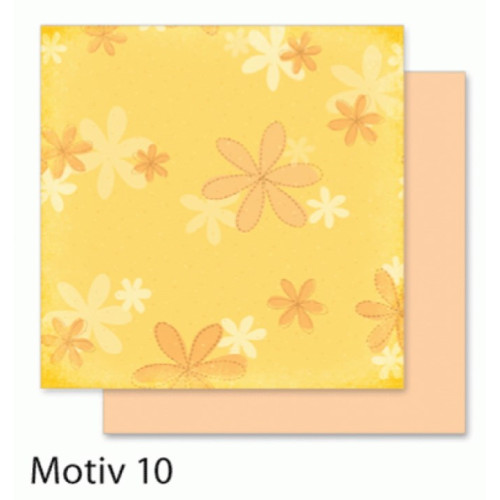 Бумага для скрапбукинга Design Papers Flowers Цветы 190 гр, 30,5x30,5 см, №10