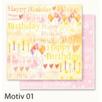 Папір для скрапбукінгу Design Papers Party Вечірка 190 гр, 30,5x30,5 см №01