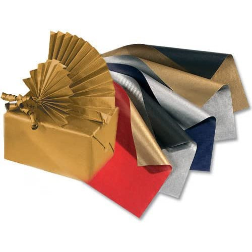 Папір тонкий обгортковий Folia Gift Wrap, 70x200 см, red-gold червоний-золото