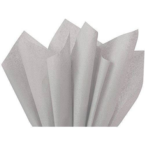 Бумага тишью однотонная Folia Tissue Paper 20 гр, 50x70 см 5 листов, №80 Grey Серый