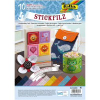 Набір фетру для вишивання Embroidery Felt 150 гр, 20x30 см 10 аркушів Folia