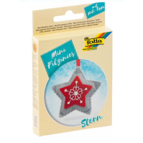 Набор из фетра для пошива мини заготовки Folia Mini felt sewing sets,Рождественская звезда