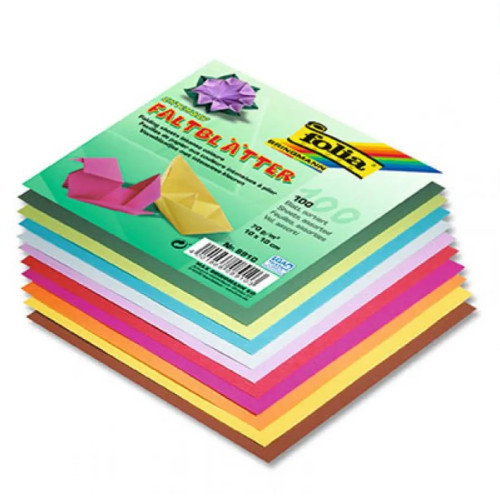 Набор бумаги для оригами Folia Ассорти, 10х10 см, 70 гр., 100 листов