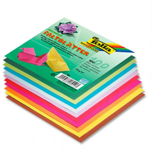 Набор бумаги для оригами Folia Ассорти, 15х15 см, 70 гр., 100 листов
