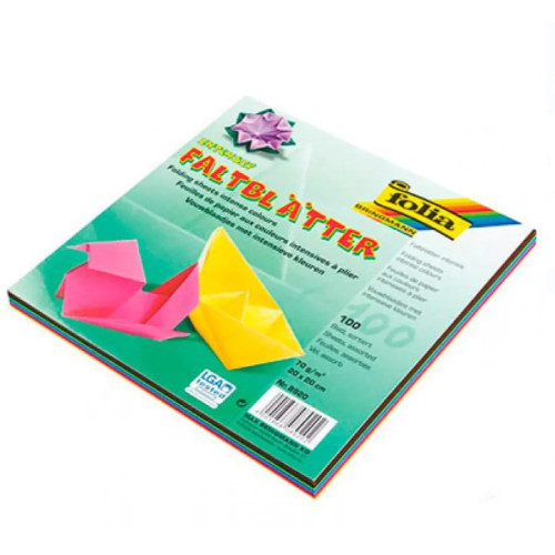Набор бумаги для оригами Folia Ассорти, 20х20 см, 70 гр., 100 листов