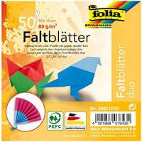 Бумага для оригами Folia Folding Papers Basics intensive Точки 80 гр, 10x10 см