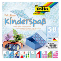 Набір паперу для орігамі Folia Kids, 20х20 см, 80 гр., 50 аркушів