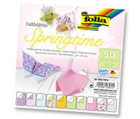 Набір паперу для орігамі Folia Springtime, 15х15 см, 80 гр., 50 аркушів