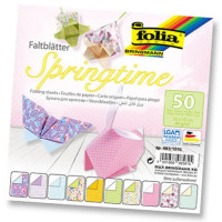 Набір паперу для орігамі Folia Springtime, 15х15 см, 80 гр., 50 аркушів