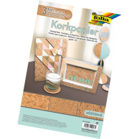 Папір для творчості Folia Korkpapeir Пробильна дошка, 20x30 см, 3 листи