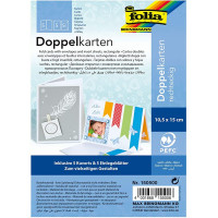 Заготовка для открыток с конвертом Folia прямоугольная, 10,5x15 см, №00 White Белый