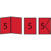 Заготовка для листівок із конвертом Folia прямокутна, 10,5x15 см №20 Hot red Темно-червоний