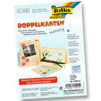 Заготовка для листівок з конвертом Folia прямокутна, 10,5x15 см, №23 Pink Рожевий