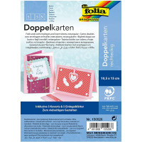 Заготівля для листівок з конвертом Folia прямокутна, 10,5x15 см №26Light pink Світло-рожевий