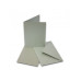 Заготовка для листівок з конвертом Folia прямокутна, 10,5x15 см №60 Срібний