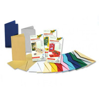 Заготовка для открыток с конвертом Folia прямоугольная, 10,5x21 см, №65 Золотой