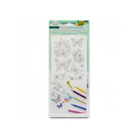 Наклейки для розмальовки Folia Stikers to colour Fun, 10х23 см, веселощі, 4 листи