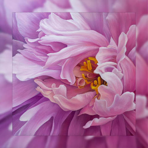 Алмазная мозаика Розовая феерия, 40х40 см на подрамнике SANTI